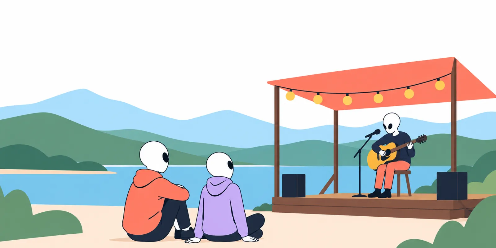 Two Aliens sharing an outdoor concert